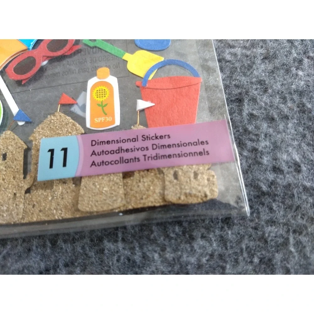 Jolee's Boutique Scrapbooking Dimensional Stickers‎ Beach & Shore Lot of 3 NEW